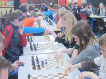 St. Aidans pupils Ballintrillick participating in chess competition