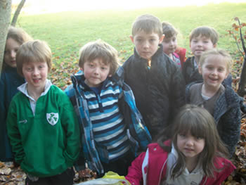 Pupils at St. Aidans Ballintrillick and their compost