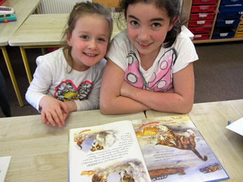 Pupils at St. Aidans NS Ballintrillick reading in class