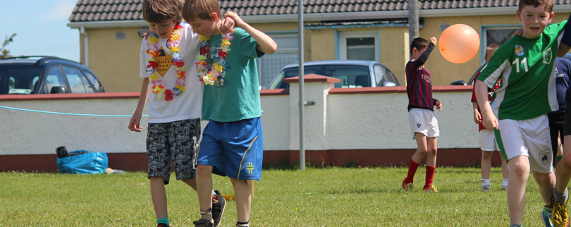 3 legged race at St Aidan's School Ballintrillick