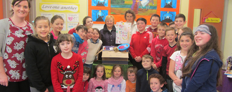 St. Aidans School Ballintrillick Pupils fundraising for ST Vincent de Paul